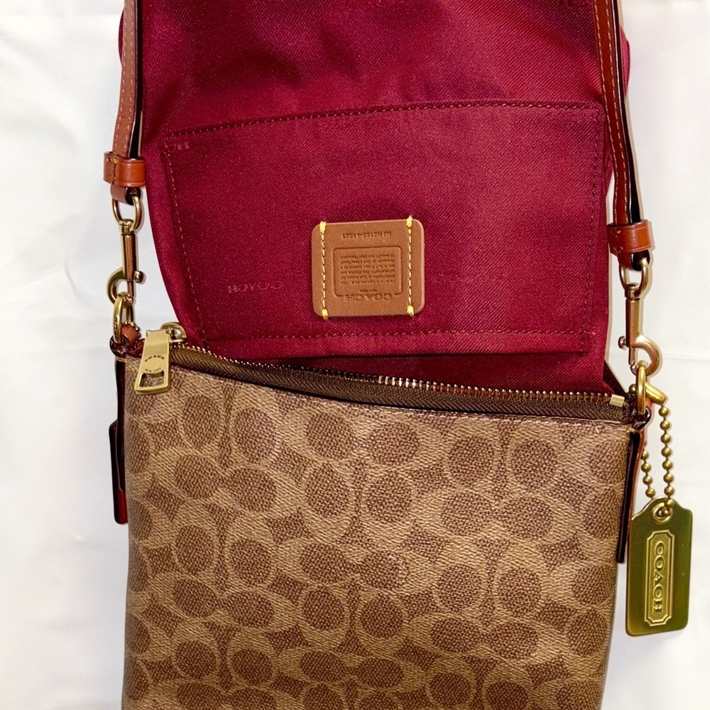 Coach Kitt Messenger
Crossbody In Tan and Rust - Picture 6 of 14